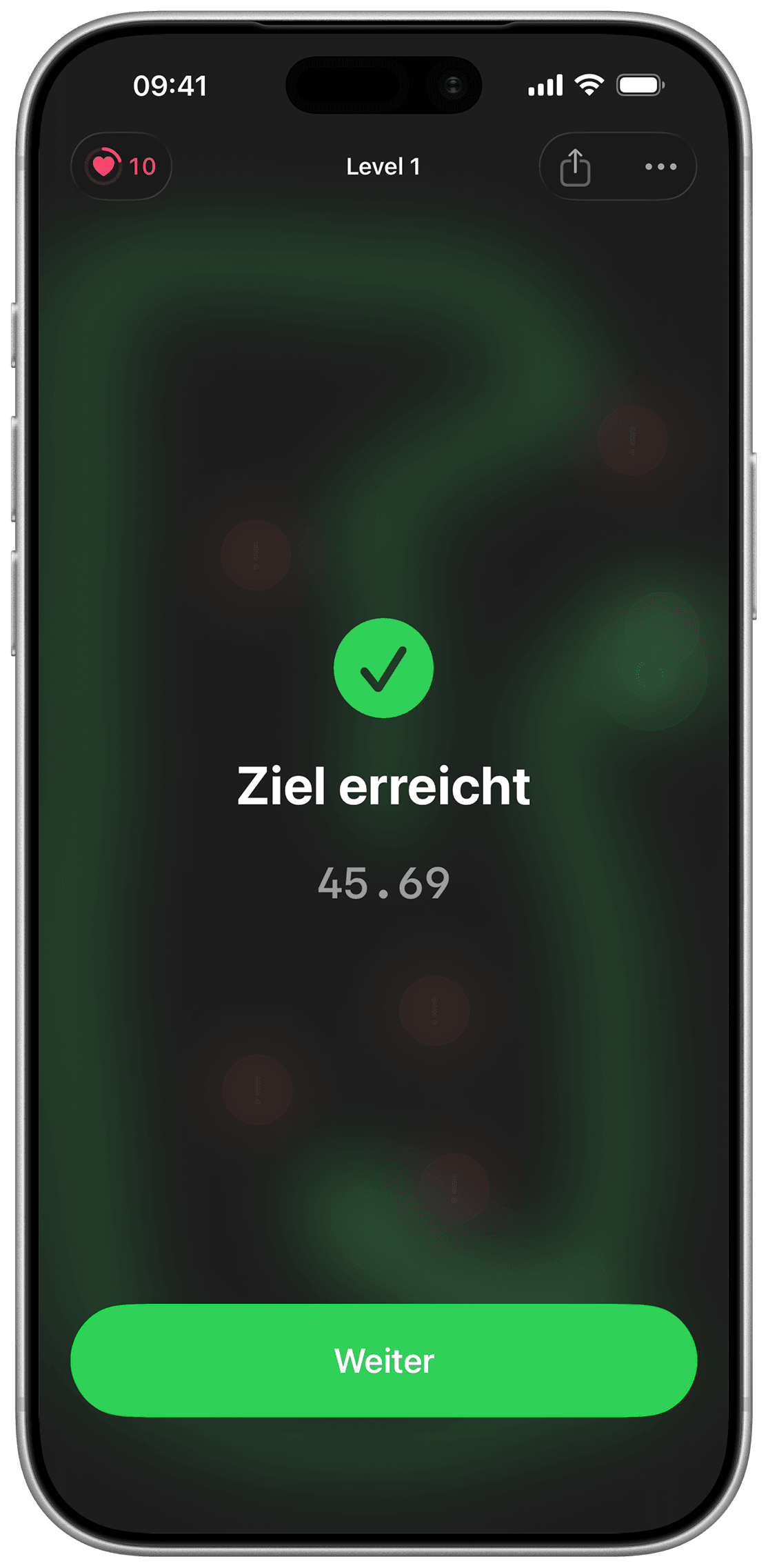 Ziel erreicht — Pulsefield für iPhone