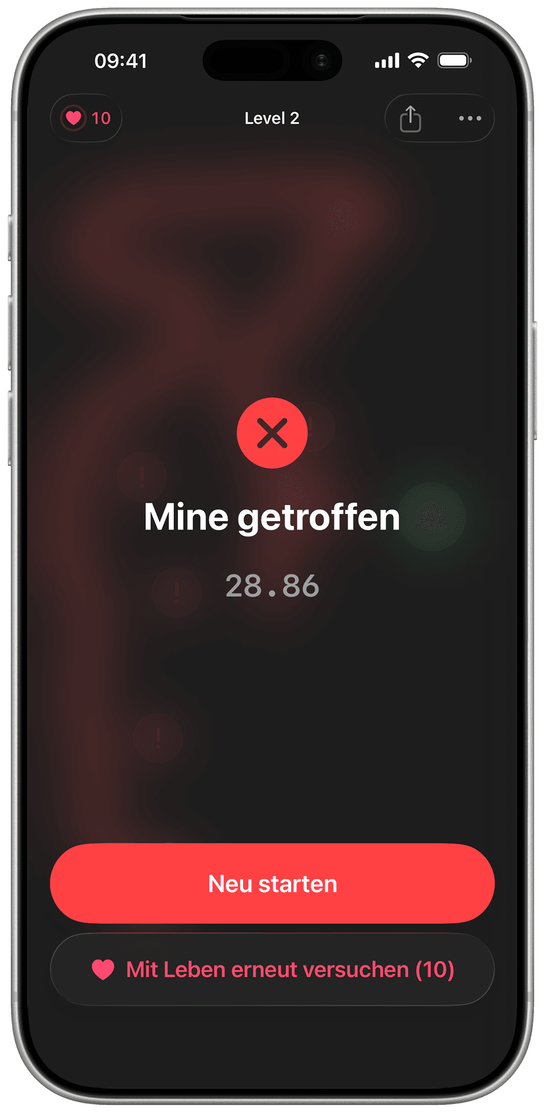 Mine getroffen — Pulsefield für iPhone
